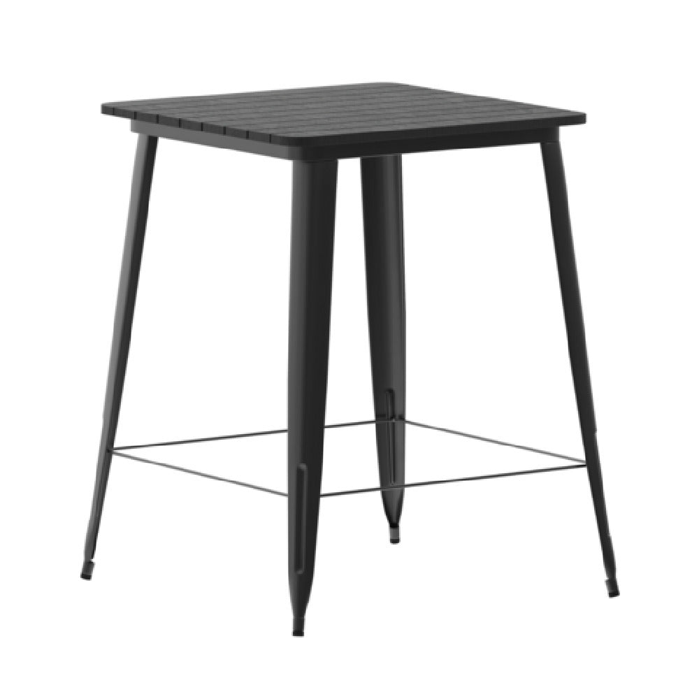 Flash Furniture JJ-T14619H-80-BKBK-GG Declan Bar Height Dining Table 31-1/2"W X 31-1/2"D X 42"H Square Table