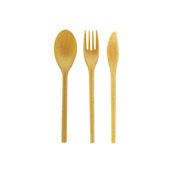 PacknWood 294COUVW3K - Wood Fiber Composite Cutlery 3/1 Kit (Knife + Fork + Spoon) - 7.08in (per Case = 250 Each)