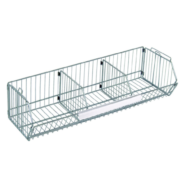 Quantum 1448BC Modular Wire Stacking Basket 48"W X 14"D X 9"H 110 Lb. Capacity