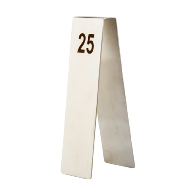 Tablecraft 12795 Number Tents 2" X 2.75" X 6.75" 1-25200 Series Stainless Steel