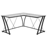 Flash Furniture NAN-WK-096-GG L-Shape Computer Desk 79"W X 56"D X 29-3/4"H Overall