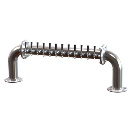 Perlick 4066-6L Pass-Thru Brew Pipe Draft Beer Tower Countertop 38-1/8"W X 17-1/2"H