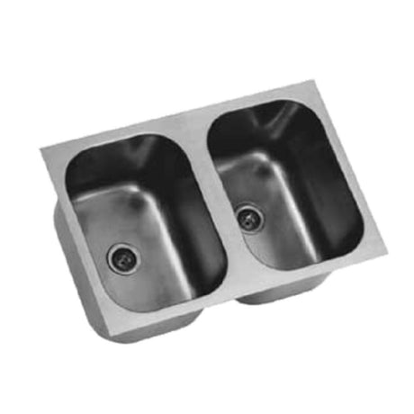 Eagle FDI-10-14-9.5-2 Weld-In Sink Two Compartment 10" Wide X 14" Front-to-back X 9-1/2" Deep Bowls