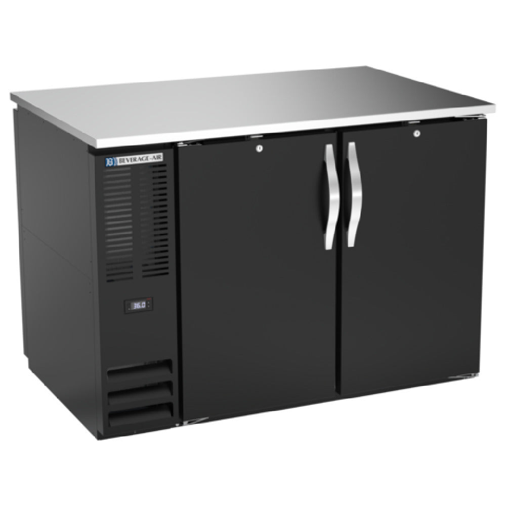 Beverage Air BB48HC-1-F-PT-B - Refrigerated Pass-Thru Back Bar Open Food Rated Refrigerator
