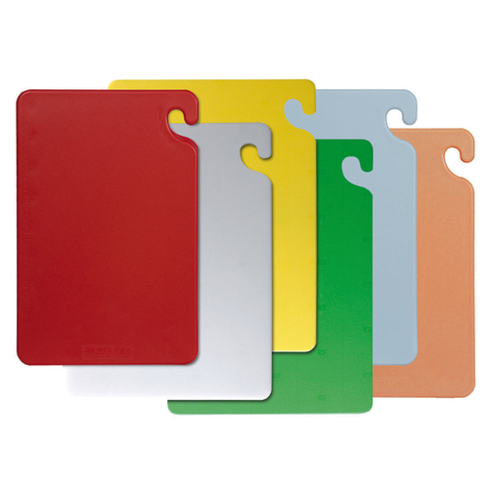 San Jamar CB1218KC Cut-N-Carry® Cutting Board Set Includes (6) 12" X 18" X 1/2" Boards (1 Each Yellow Red Brown Blue Green White)