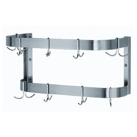 Advance Tabco SW-72-EC-X Special Value Pot Rack Wall-mounted Double Bar Design