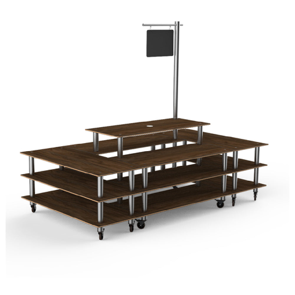 Steelite MGCMLB07WSXW Mogogo Buffet Solutions Modular Market Square 4-tier 130" X 71" X 107"H