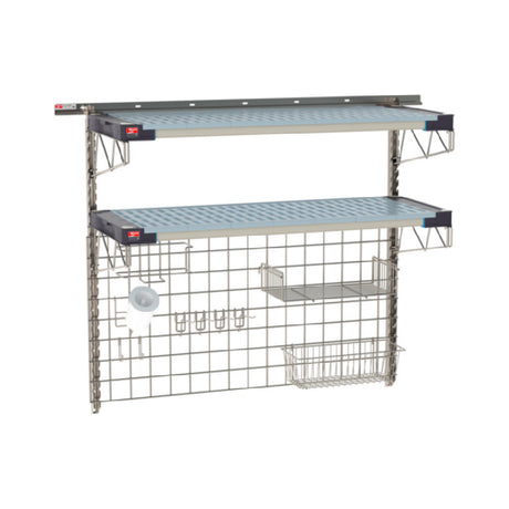 Metro SW-1848S4-45-PREP - SmartWall Life Complete Kit For Prep, Two-shelf, Type 304 Stainless Steel Components: Wall Track