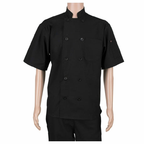 John Ritzenthaler Company RZPMCOATBK3X Ritz® Kitchen Wears™ Chef Coat 10-button Short Sleeve