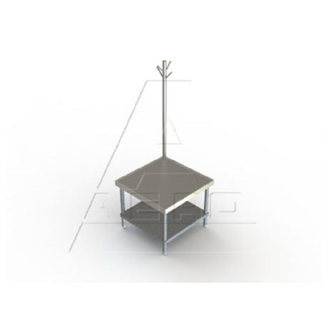 AERO Manufacturing 2MGRU-3030 Mixer Stand Open Base With Bottom Shelf 30"W X 30"D X 24"H