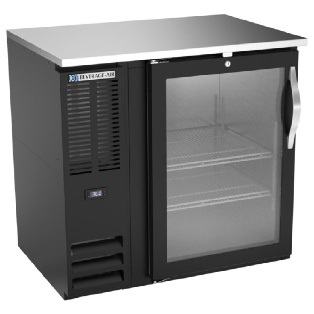 Beverage Air BBN36HC-FG-B - Refrigerated Food Rated Back Bar Storage Cabinet, One-section