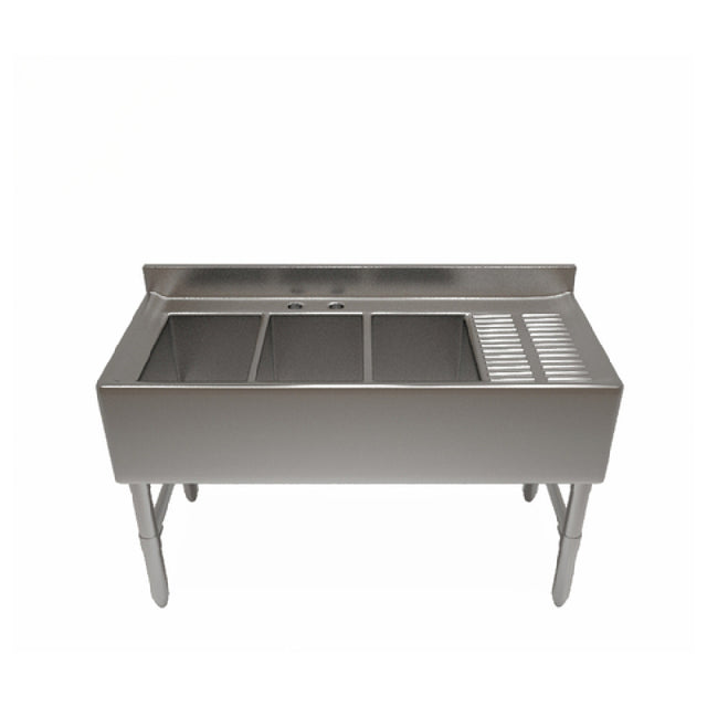 NBR Equipment UD-3-101410-48R Underbar Sink Unit Three-compartment 48"W X 21-1/4"D X 32-1/2"H Overall Size