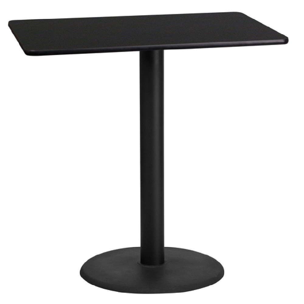 Flash Furniture XU-BLKTB-2442-TR24B-GG Table 42"W X 24"D X 43-1/8"H Bar Height