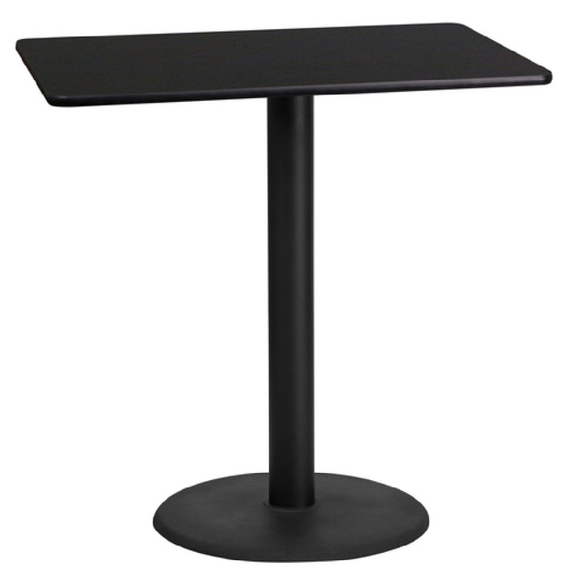 Flash Furniture XU-BLKTB-2442-TR24B-GG Table 42"W X 24"D X 43-1/8"H Bar Height