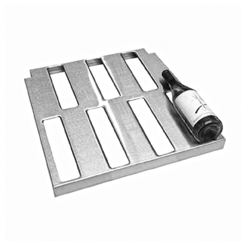 Glastender CWS-20 Wine Rack Shelf Stainless Steel With Slots For (7) Bottles For Coolers With A 20"W Door Opening