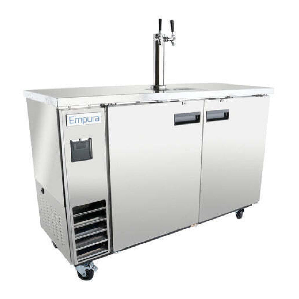 Empura Refrigeration E-KDD3-1-S Direct Draw Beer Dispenser 61.1"W X 24.41"D X 41.9"H 16.6 Cu. Ft. Capacity