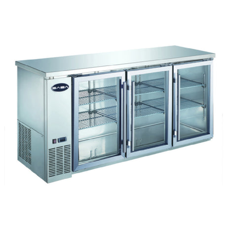 SABA SBB-24-72GSS Back Bar Cooler Three-section 72-3/4" W