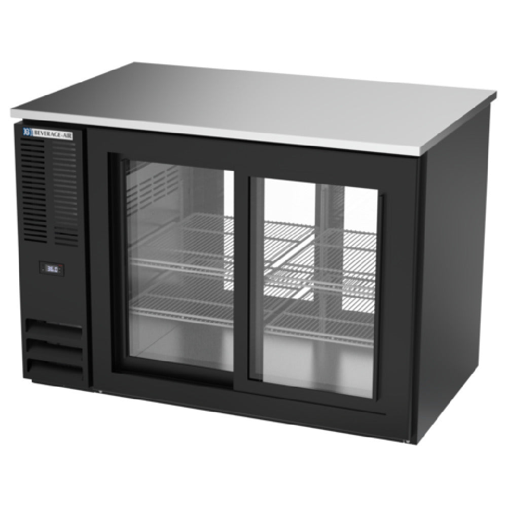 Beverage Air BB48HC-F-GS-PT-B - Refrigerated Pass-Thru Back Bar Food Rated Refrigerator