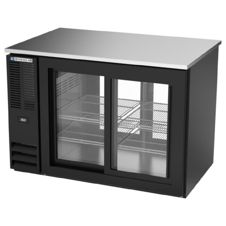 Beverage Air BB48HC-F-GS-PT-B - Refrigerated Pass-Thru Back Bar Food Rated Refrigerator