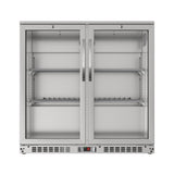 Koolmore BC-2DSW-SS - Back Bar Refrigerator, Two-section, 35-2/5"W X 20-4/5"D X 35-1/5"H