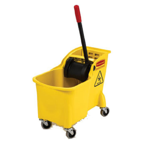 Rubbermaid FG738000YEL - Tandem™ Bucket/Wringer Combo, 31 Qt. Bucket Capacity, One-piece Design
