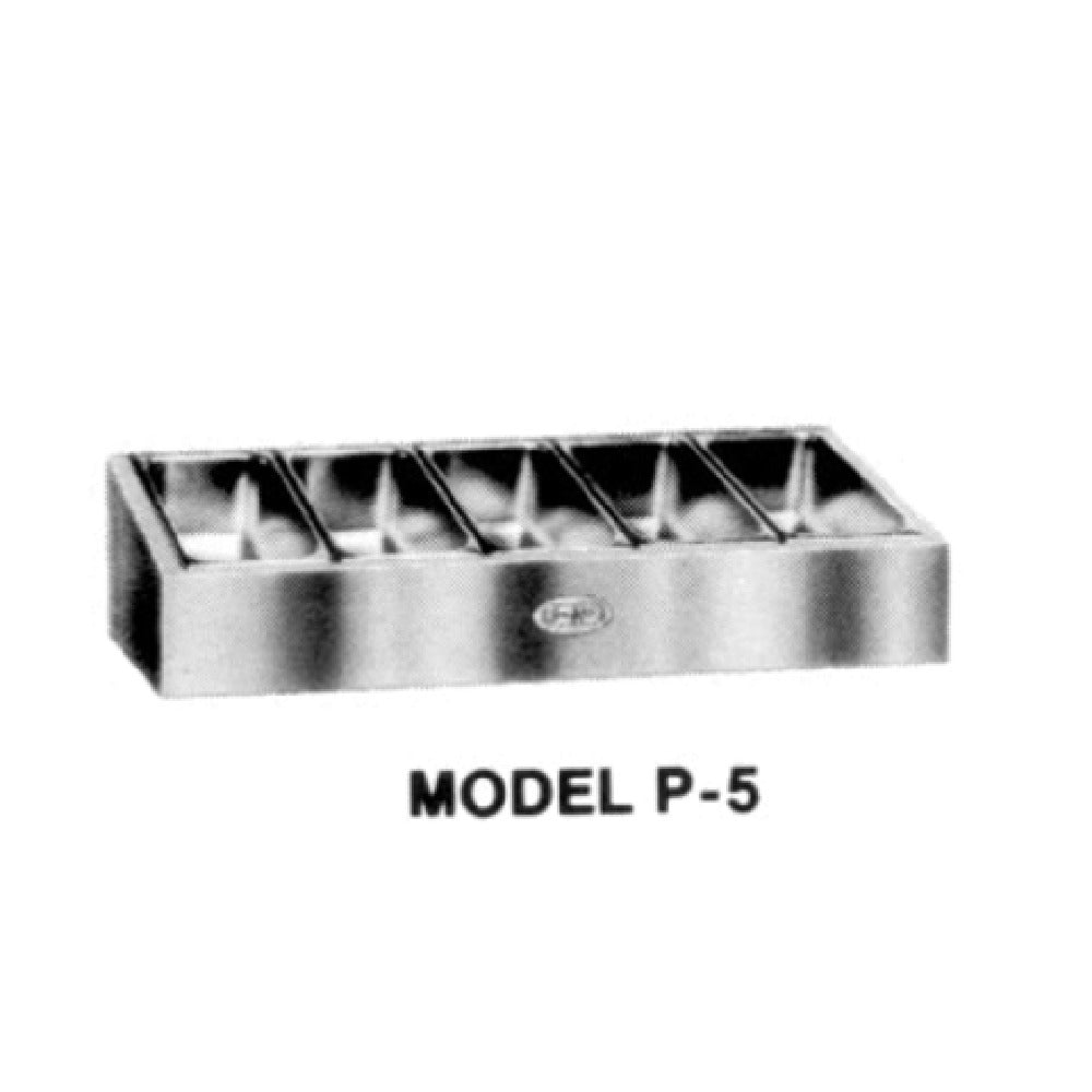 Piper Products P-5 - Silverware Dispenser, Stainless Steel, (5) Pans Included