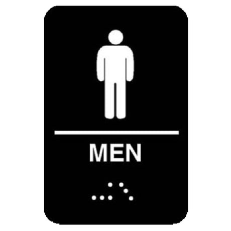 Franklin Machine Products 280-1198 Sign "Men Restroom" 6" X 9"