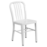 Flash Furniture CH-61200-18-WH-GG Chair 500 Lb. Weight Capacity Vertical Slat Back