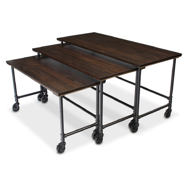 Forbes Industries 7441 Rustica Series Nesting Tables (Essentials) (3) Tables: (1) Large 72"W X 30"D X 35-3/4"H Rectangle