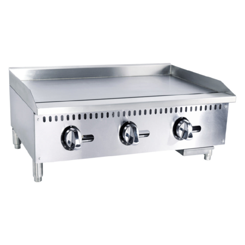 Admiral Craft BDECTG-36/NG Black Diamond Gas Griddle Countertop 36"W X 22-3/4"D