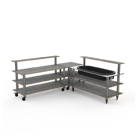 Steelite MGCMLB01GSXW Mogogo Buffet Solutions Modular Cooling Corner Station 3-tier