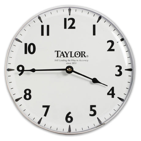 Taylor 166 Patio Clock 12" Dia. Silk Screen Graphics