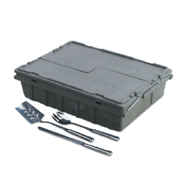 Vollrath 52649 Tote 'N Store® Buffetware Box Gray For Transporting Buffetware & Table Service Accessories