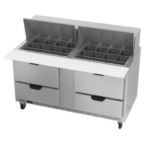 Beverage Air SPED60HC-24M-4 Mega Top Refrigerated Counter Two-section 60"W