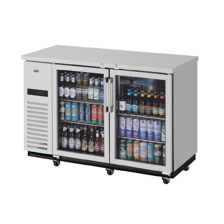 Turbo Air TBB-2SGSD-N Super Deluxe Back Bar Cooler Two-section (2) Glass Doors