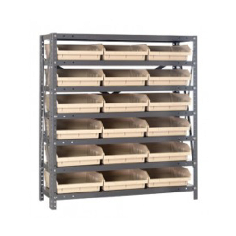 Quantum 1839-110_RED - Shelving Unit, 18"D X 36"L X 39"H, Heavy Duty