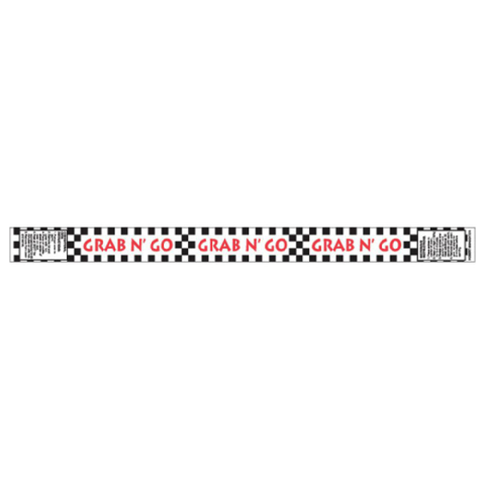 Hubert 85724 - Band-It Food Label, "Grab N' Go", 13-3/4" X 1"