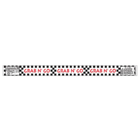 Hubert 85724 - Band-It Food Label, "Grab N' Go", 13-3/4" X 1"