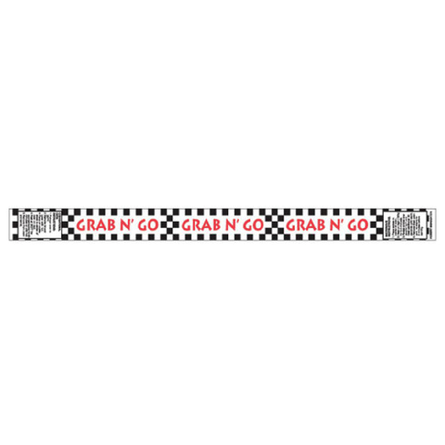 Hubert 85724 - Band-It Food Label, "Grab N' Go", 13-3/4" X 1"