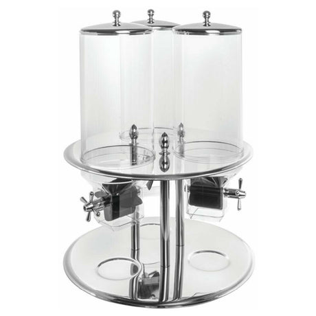 Hubert 19736 - Cereal Dispenser, (3) 2-2/5 Gallon Containers, 19-1/3" X 19-1/3" X 26-3/16"H