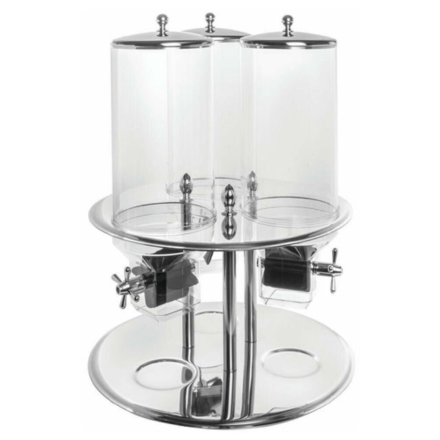 Hubert 19736 - Cereal Dispenser, (3) 2-2/5 Gallon Containers, 19-1/3" X 19-1/3" X 26-3/16"H
