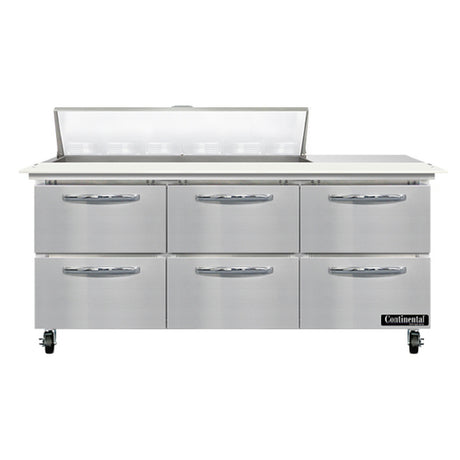 Continental Refrigerator SW72N12C-D Sandwich Unit 72"W 20.6 Cu Ft Capacity