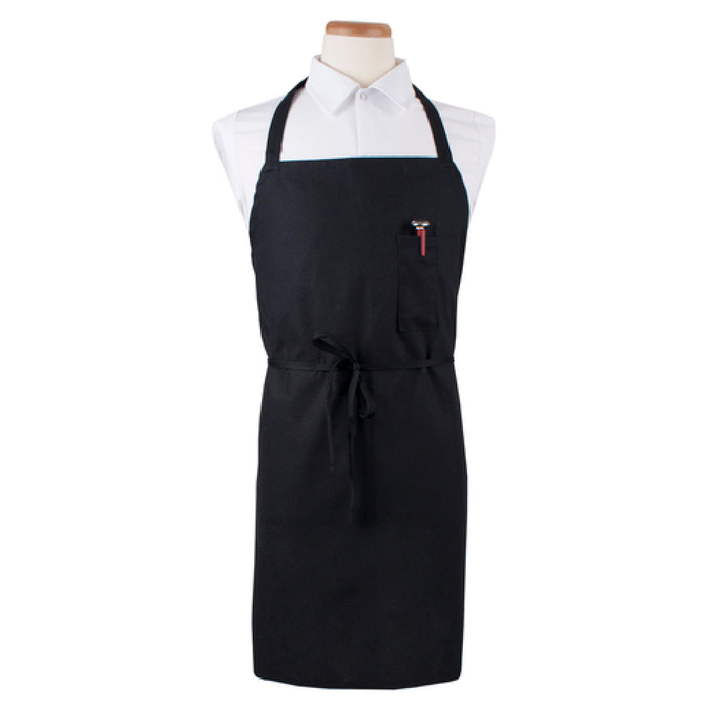 John Ritzenthaler Company CLBIABK-1 Ritz® Chef's Line® Bib Apron 32" X 32-1/2" Long 11-1/2" Neckline