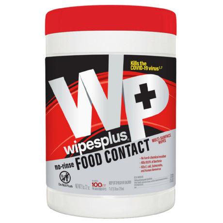 Carlisle 33808 WipesPlus® No-Rinse Food Contact Multi-Surface Wipes Canister