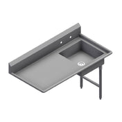 Winholt UDT-16-L-72R - Dish Table, Undercounter, Right-left Operation