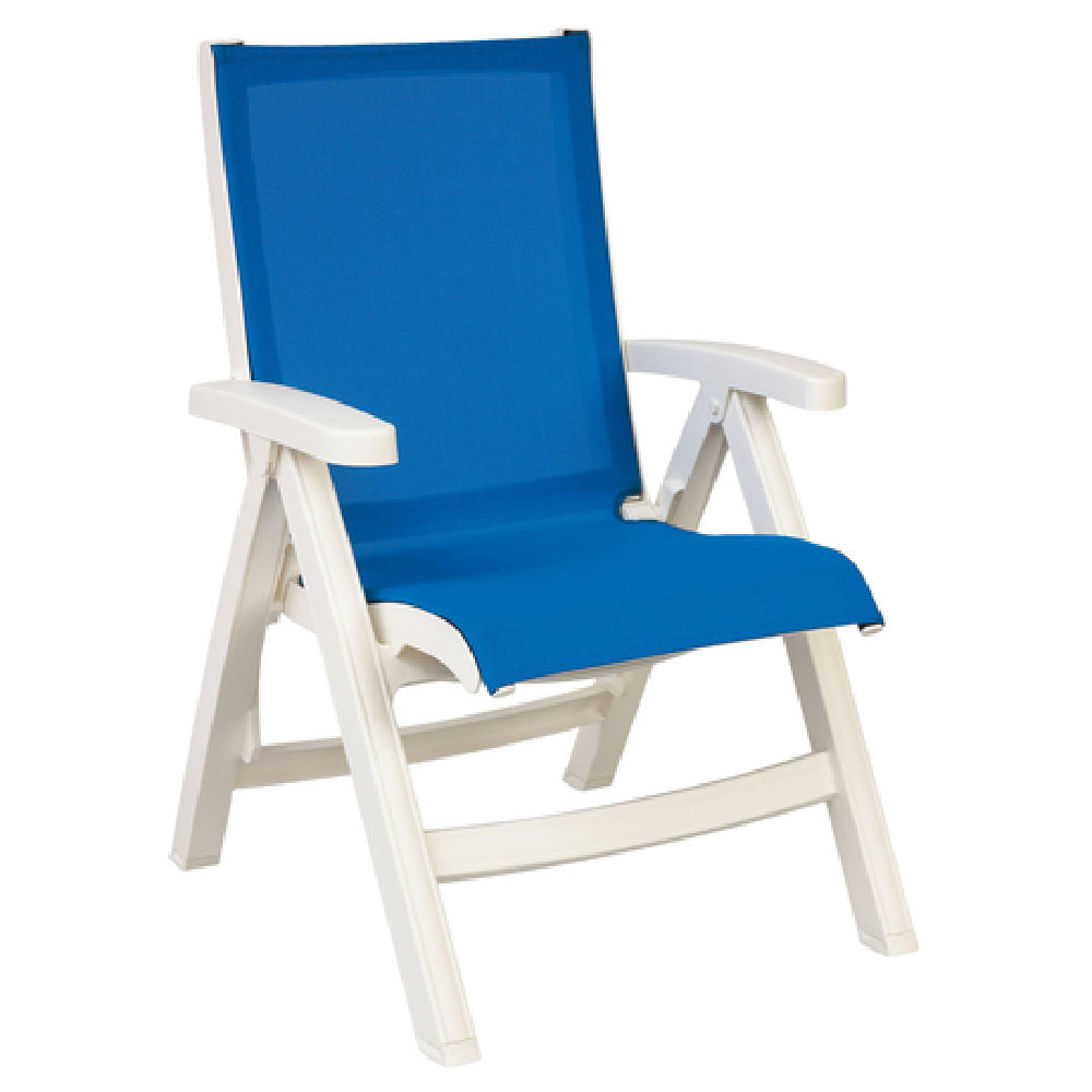 Grosfillex UT007004 Jamaica Beach Midback Folding Chair Stackable Designed For Outdoor Use