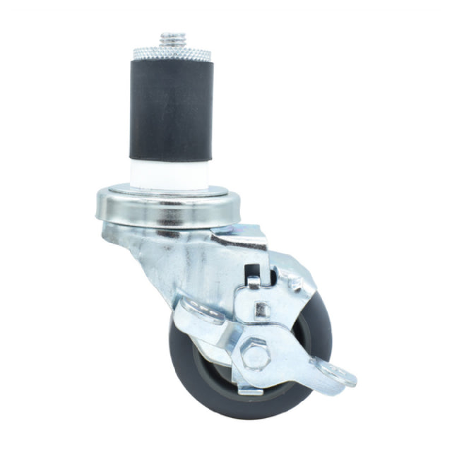 BK Resources 3SBR-3RA-GR-TLB - Swivel Caster, 1-1/2" Expanding Stem, 3" Gray Rubber Wheel