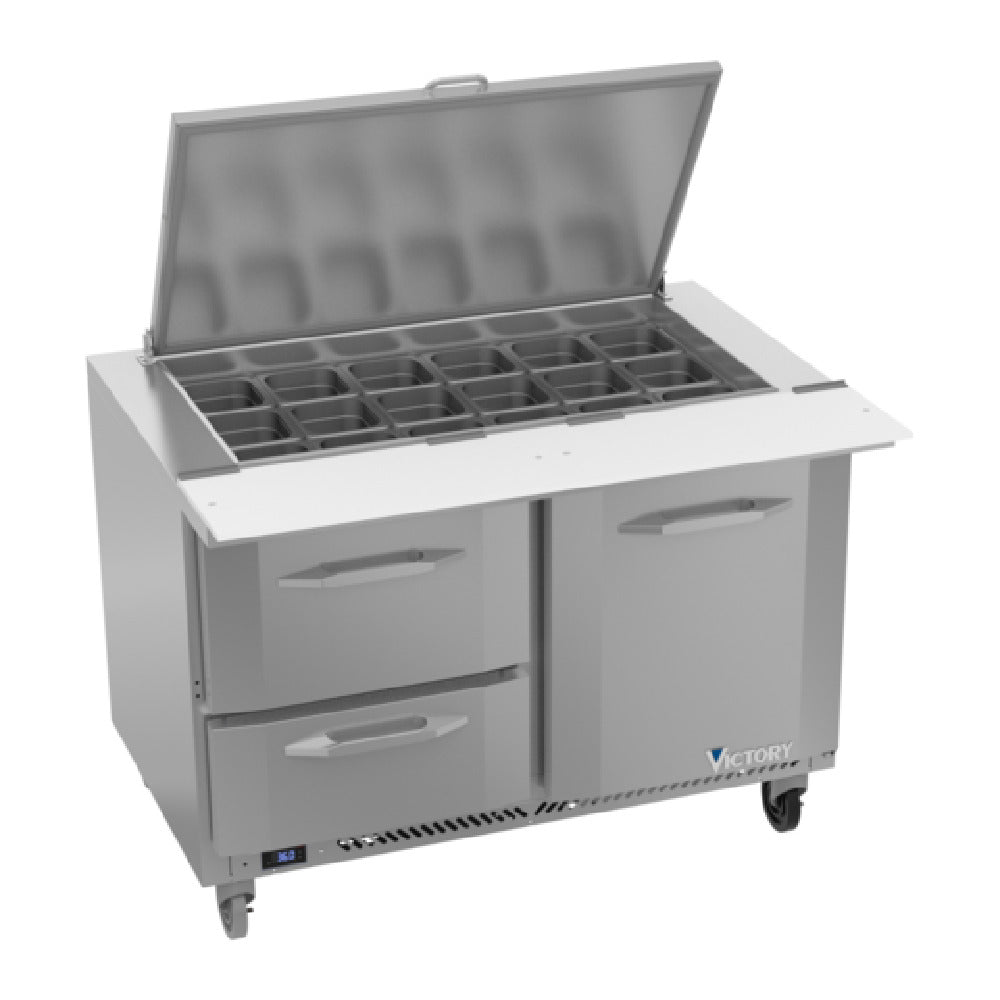 Victory VSPD48HC-18B-2 UltraSpec™ Series Big Top Sandwich Prep Table Powered By V-Core™