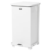 Rubbermaid FGST12EPLWH - The Defenders® Step Can, 12" Sq X 23" H, 6-1/2 Gallon