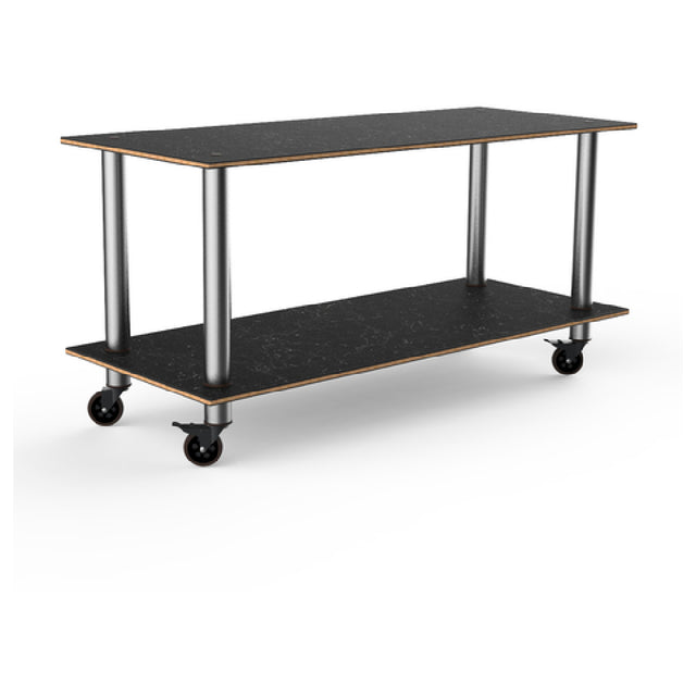 Steelite MGCMDX01MSXW Mogogo Buffet Solutions Modular Serving Table 2-tier 71" X 29-1/2" X 35"H